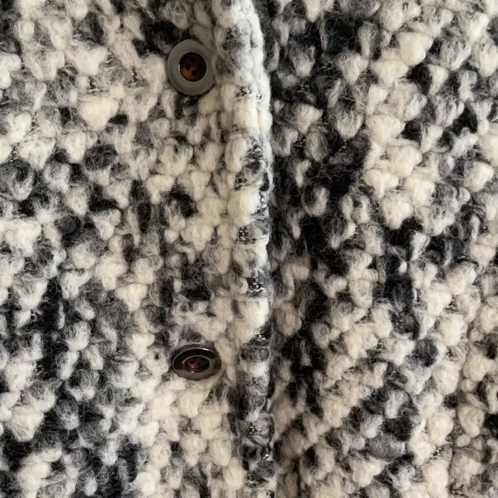 Steve Madden Black/White Coat size M - Picture 2 of 9